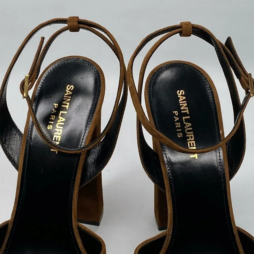 Saint Laurent Jodie Platform Sandals in Suede size 41